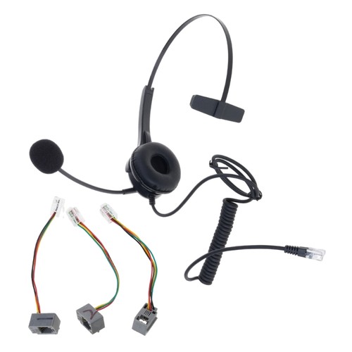 Corded telephone headset - headset, with