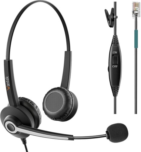 Telephone headset with noise - headset,