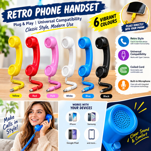 Retro telephone handset for - retro,