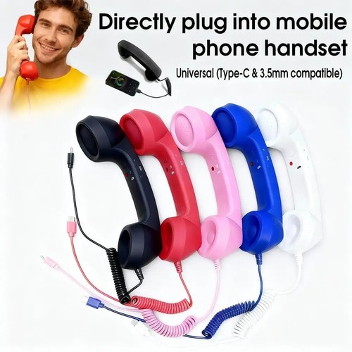 Retro phone handset - phone, c